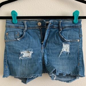 Mid-waist Denim Shorts